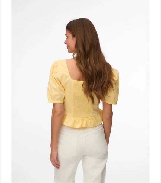 Vero Moda - FRIBA - Button front peplum top