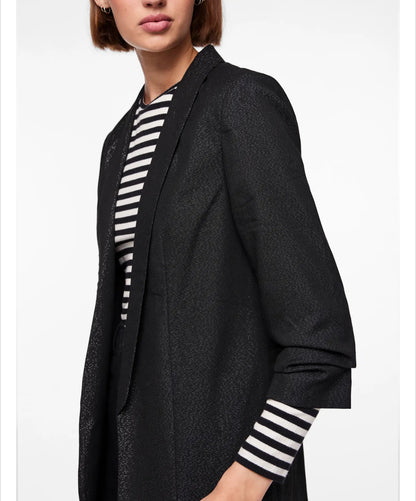 Pieces - BOSELLA - Ruched sleeve glitter blazer