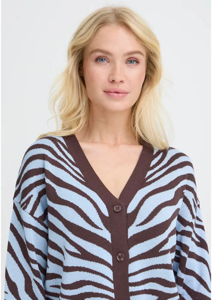 B.Young - MMORA - Zebra print cardigan