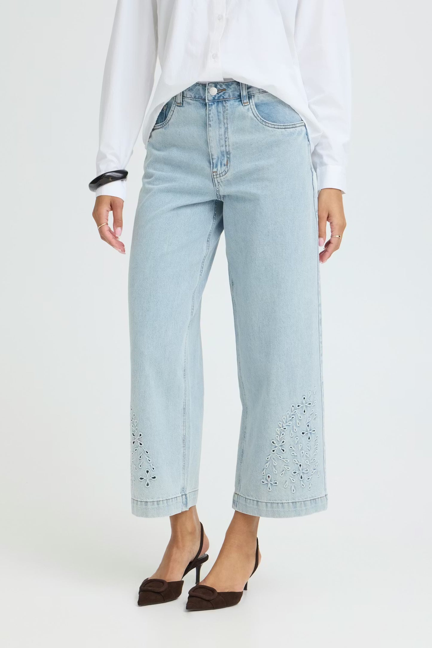 B.Young - KIELO - Cut out design ankle length jeans