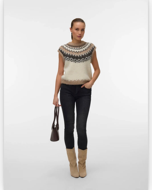 Vero Moda - ASPEN - Fairisle knitted tank
