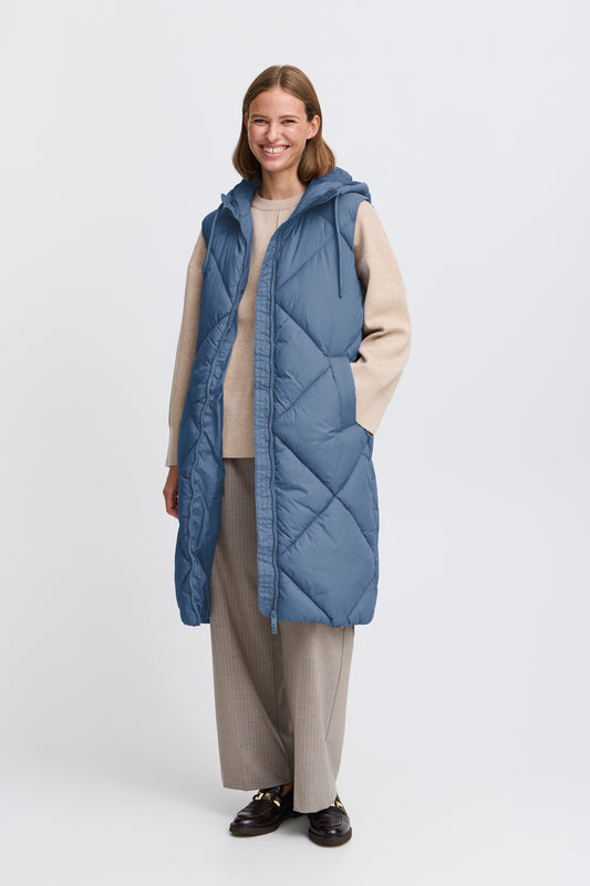 B.Young - BOMINA - Hooded gilet - Blue image 0