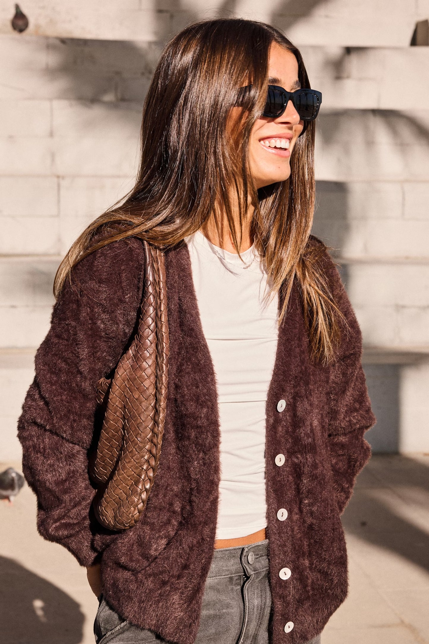 ICHI - BRULA - Fluffy cardigan