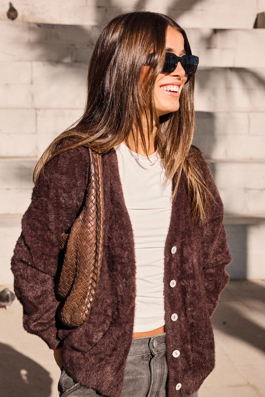 ICHI - BRULA - Fluffy cardigan