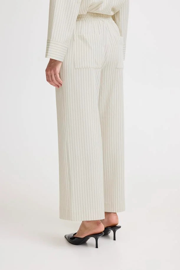 B.Young - DANNIA - Pinstripe wide trousers