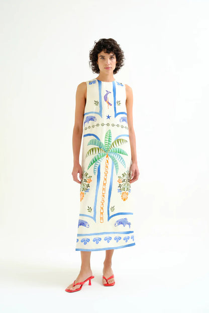 Compañía Fantástica - Palm & Mermaid midi dress