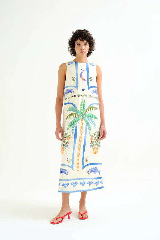 Compañía Fantástica - Palm & Mermaid midi dress