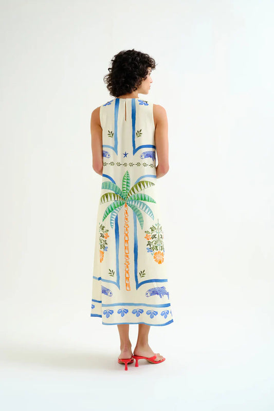 Compañía Fantástica - Palm & Mermaid midi dress