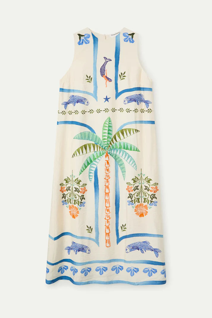 Compañía Fantástica - Palm & Mermaid midi dress