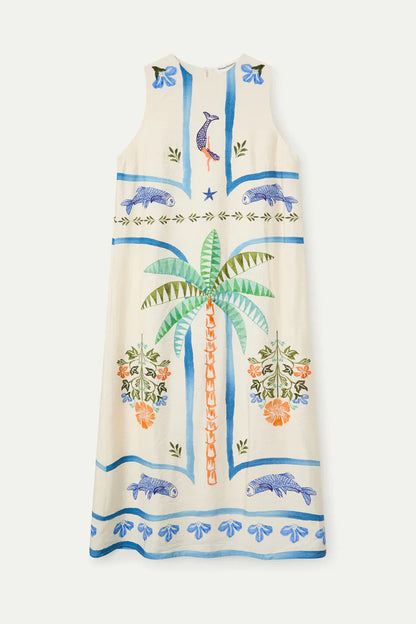 Compañía Fantástica - Palm & Mermaid midi dress