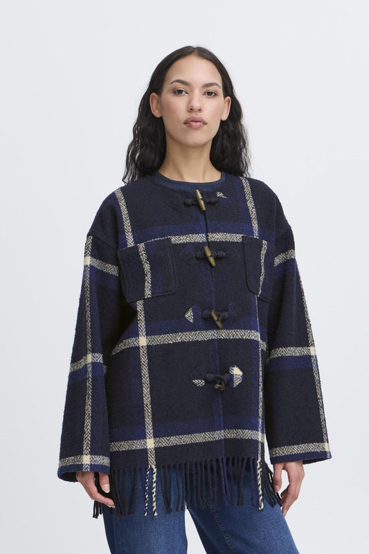 ICHI - FONIZA JA - Checked tassel jackets