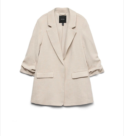 Vero Moda - FRIDA - Textured tweed style 3/4 slv blazer