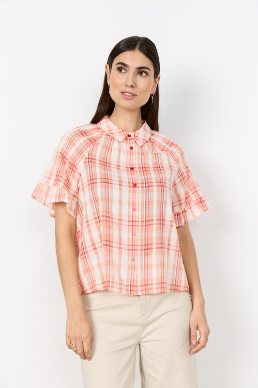 Soya Concept - FARUS 1 - Checked frill sleeve shirt