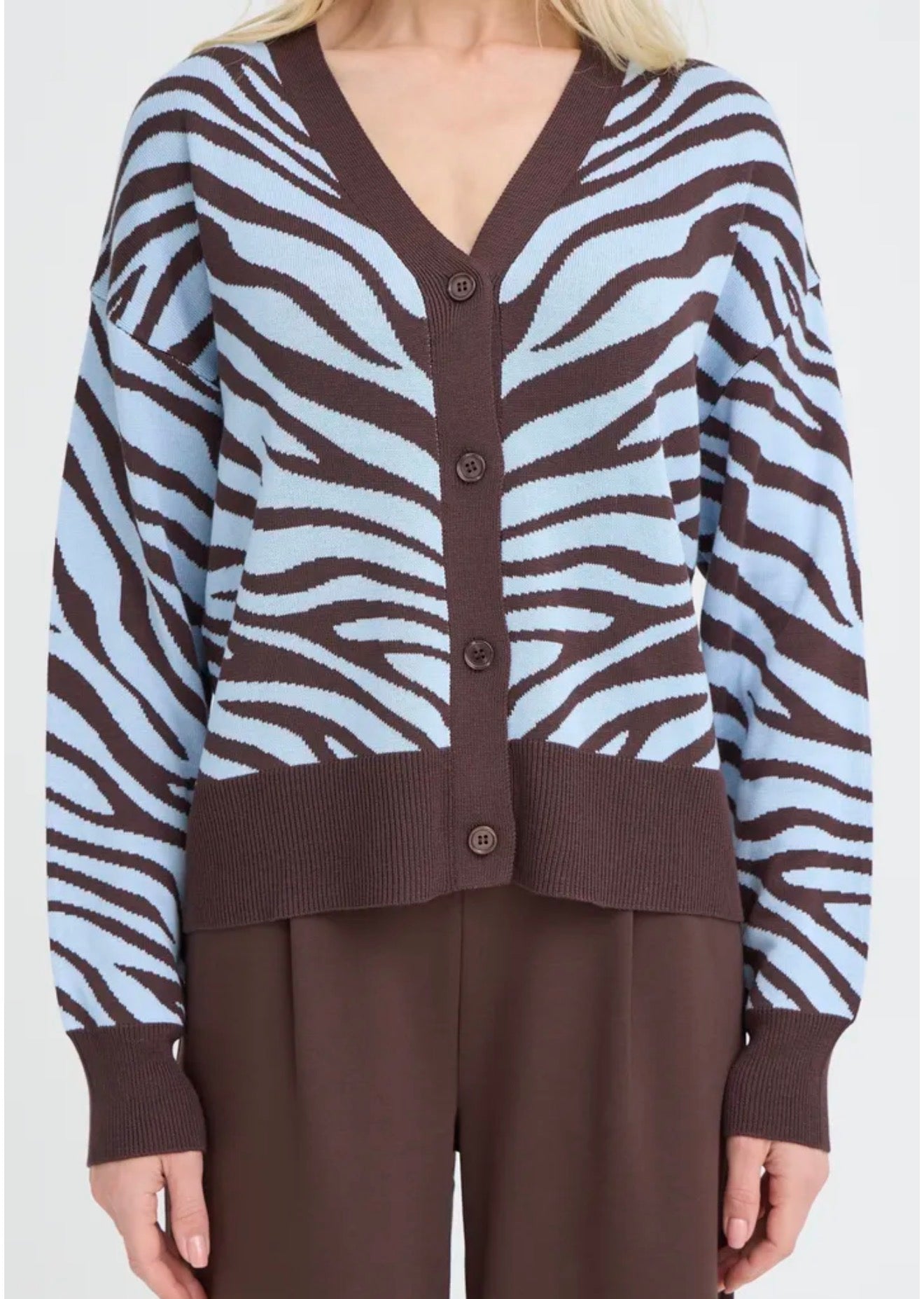 B.Young - MMORA - Zebra print cardigan