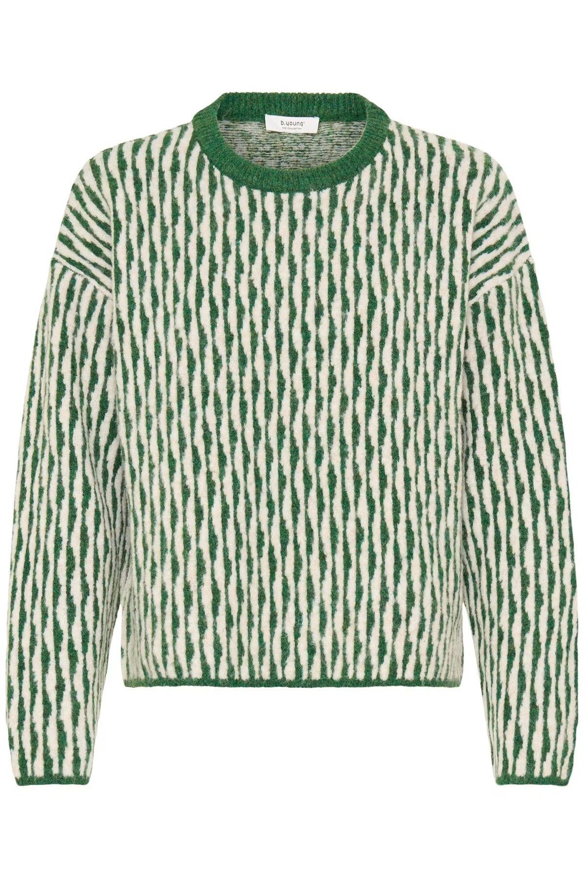 B.Young - OJULA - Wavy print long sleeve knitted jumper