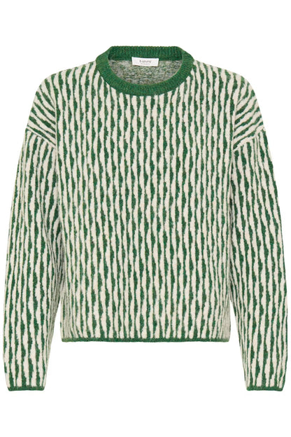 B.Young - OJULA - Wavy print long sleeve knitted jumper