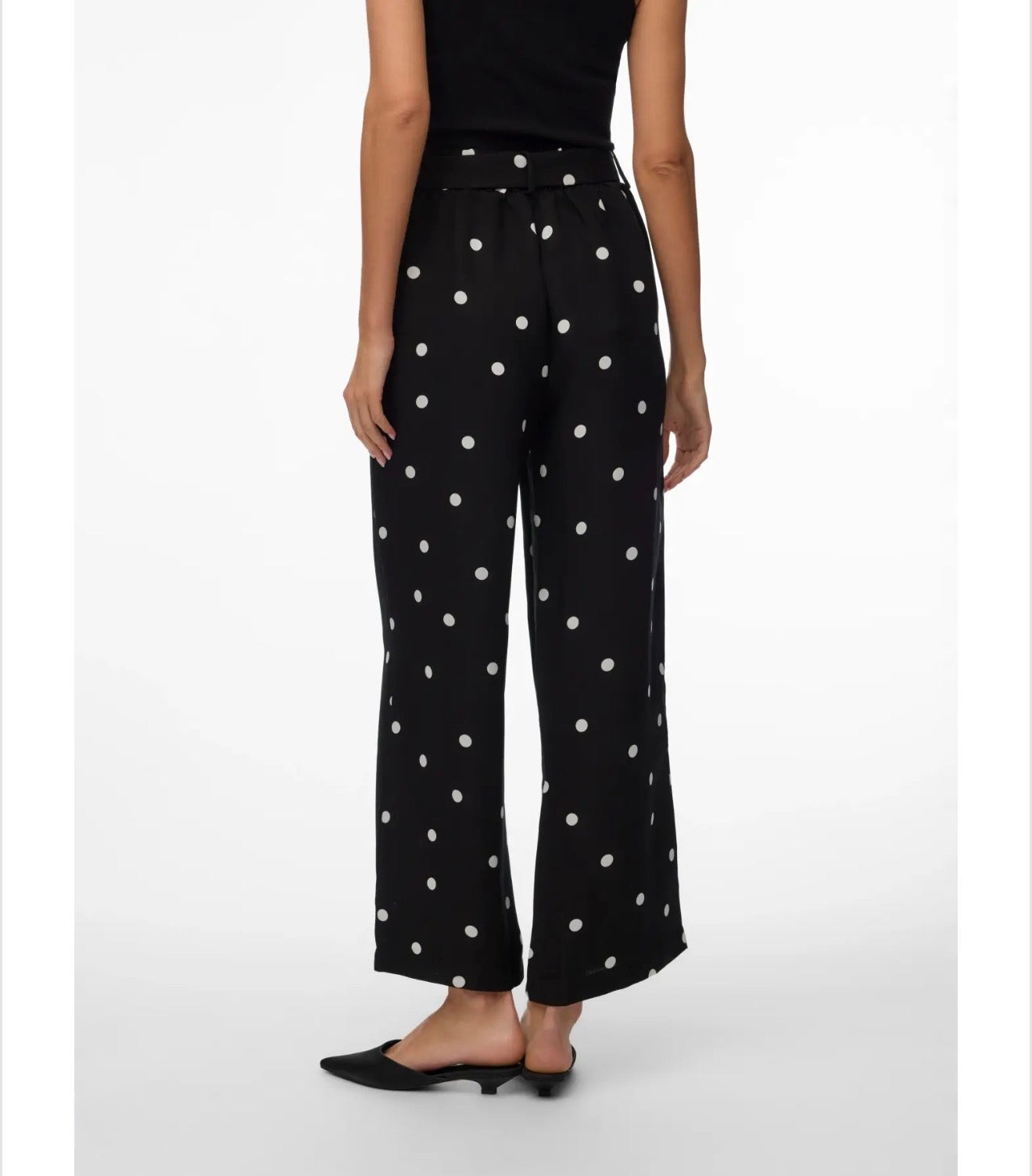 Vero Moda - JOAN - Polka dot high waist trousers