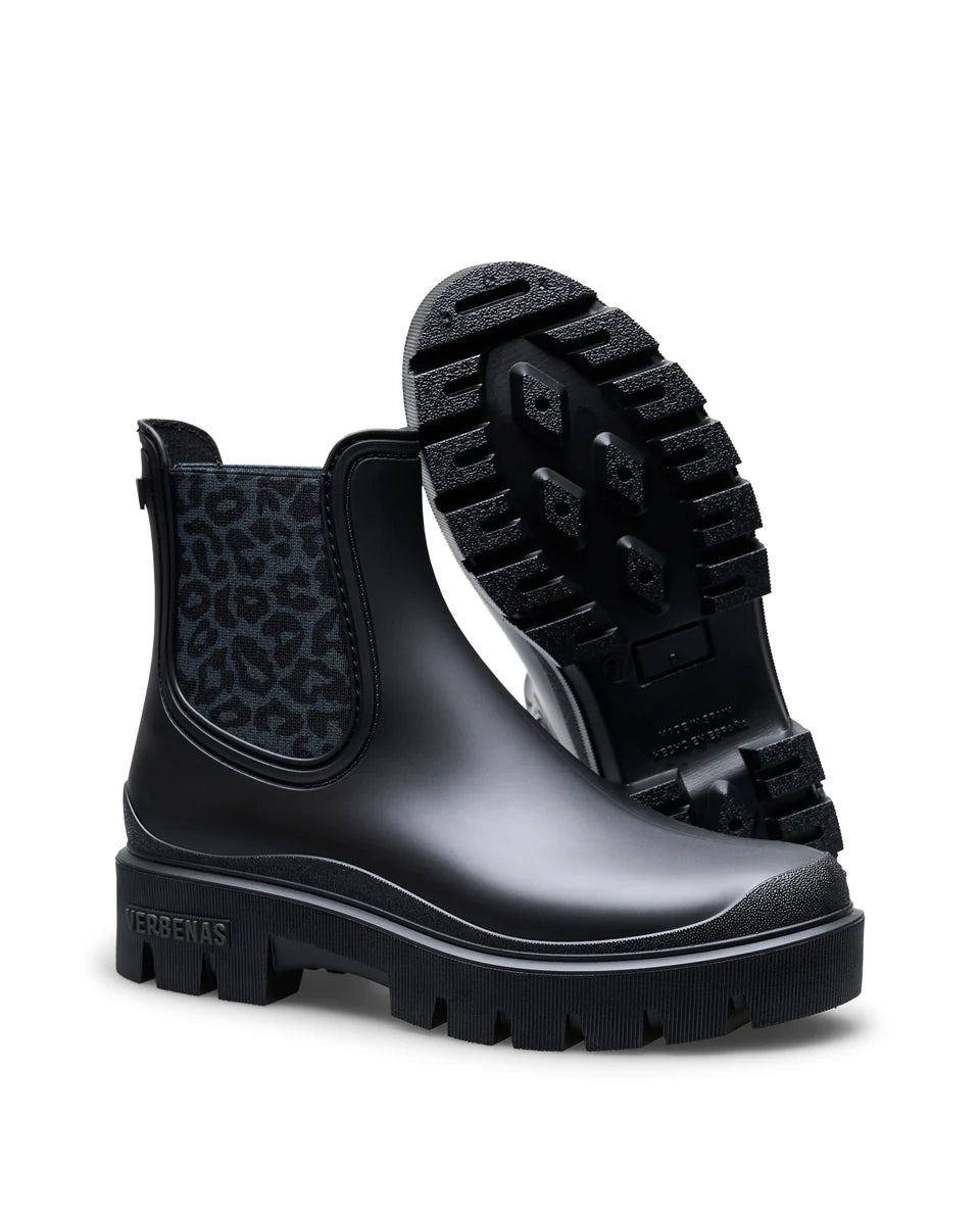 VERBENAS Footwear - MAE - Leopard detail rain boot