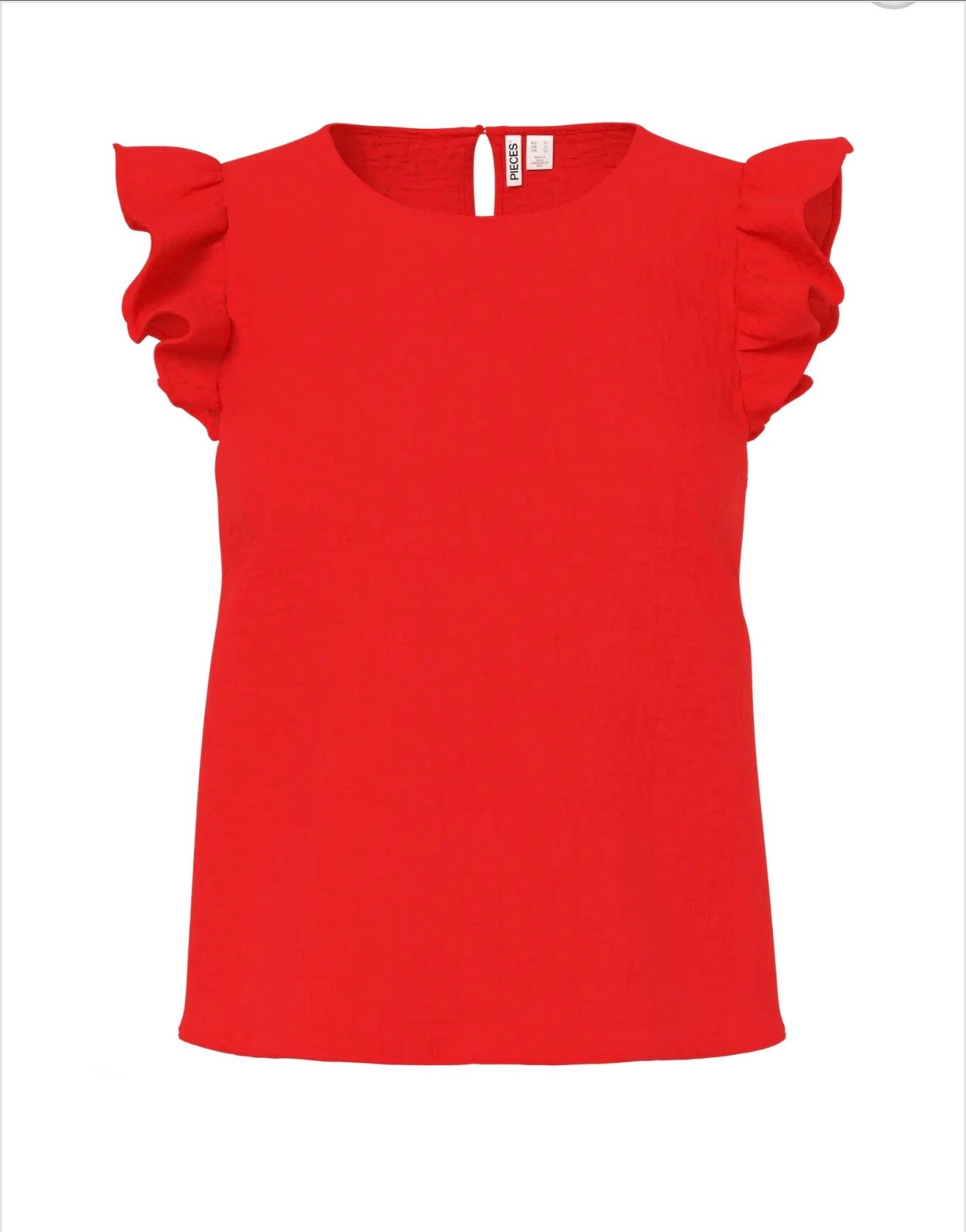 Pieces - SASTINA - Frill cap sleeve top