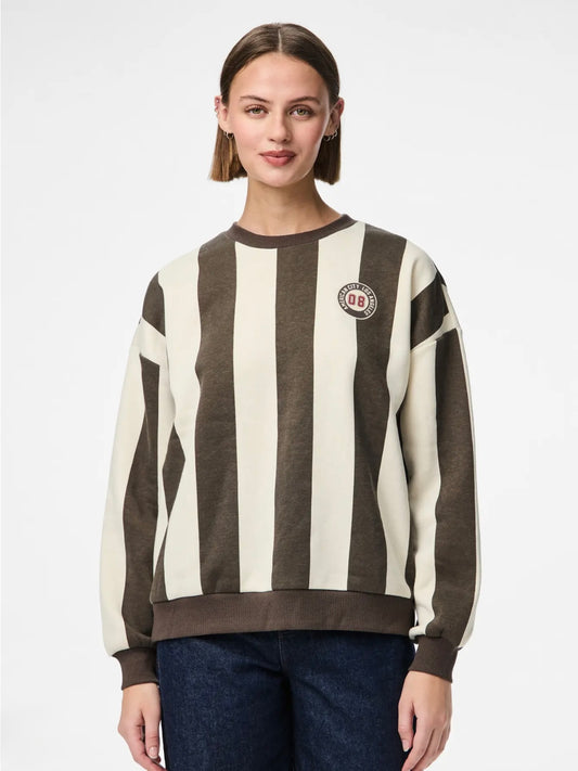 PIECES - FILUCCA - Stripe sports sweater