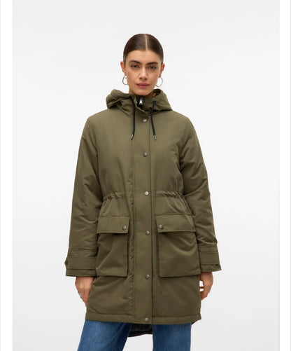 Vero Moda - SAVANNE - Leopard fur hooded parka coat