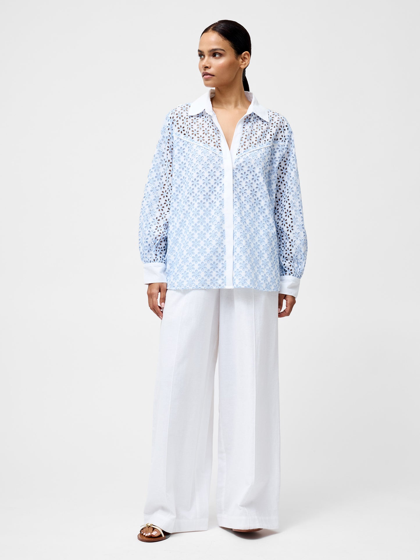 French Connection - 72YAT - Galina cotton embroidered shirt