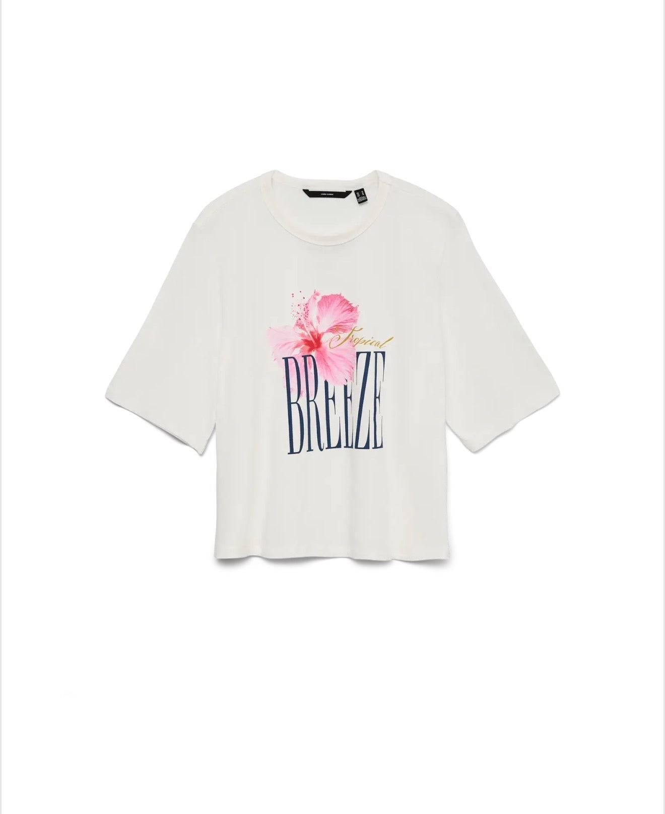 Vero Moda - NAOMI - Floral ‘Breeze’ slogan t.shirt