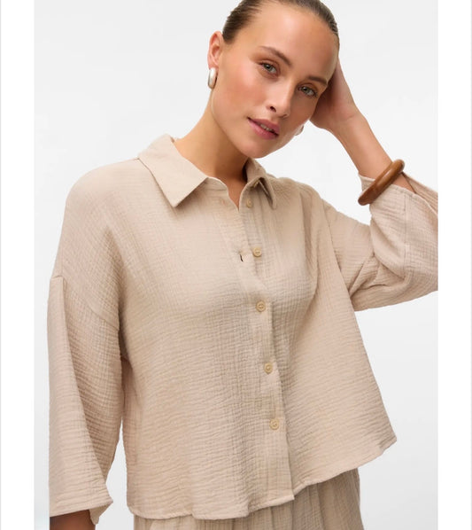 Vero Moda - NATALI - Soft crinkle shirt