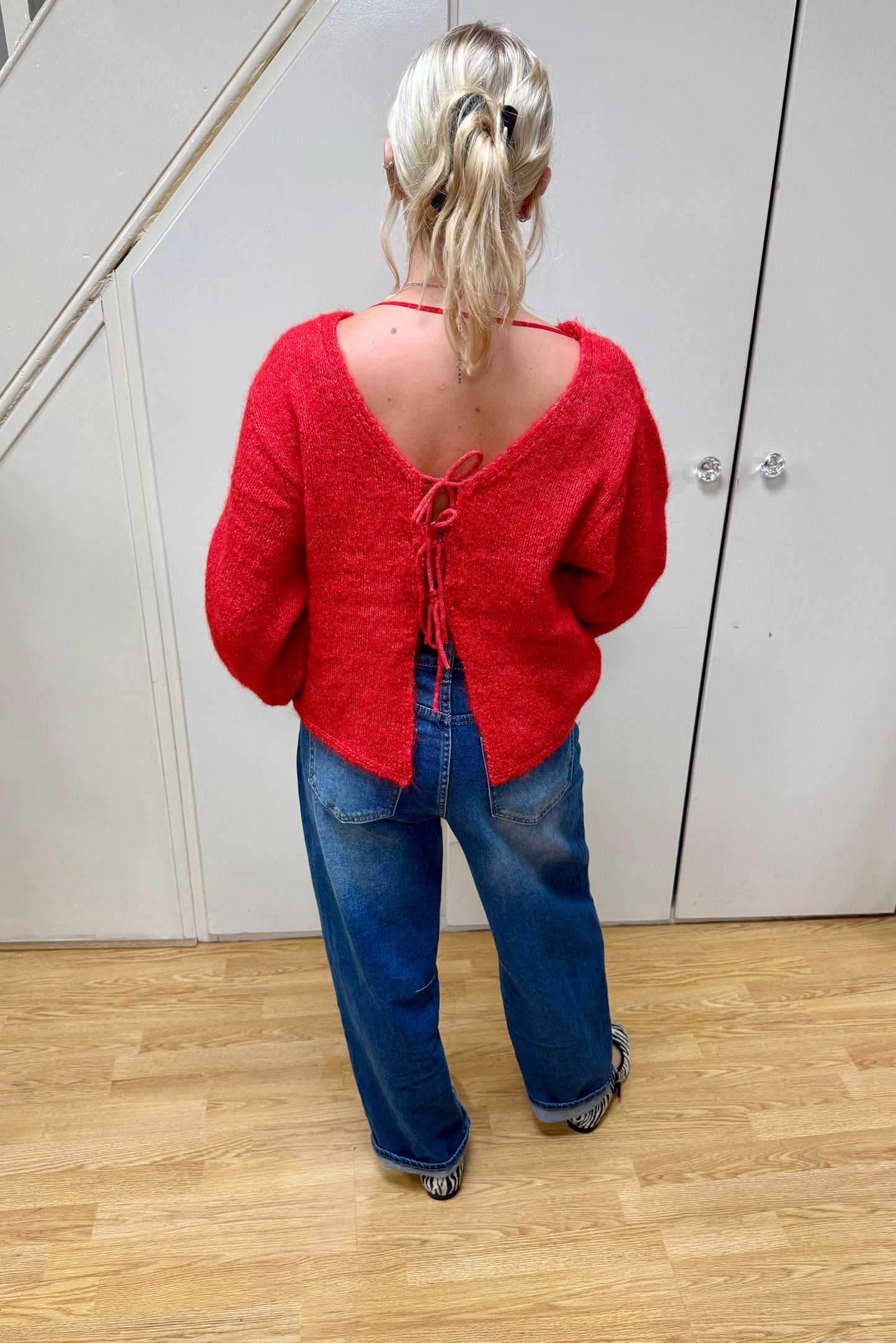 ICHI - DABRIA - Bow detail knitted jumper