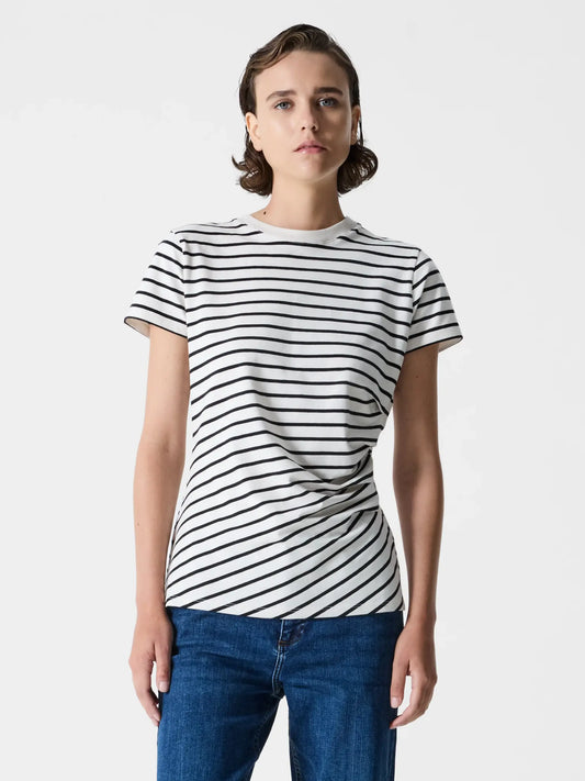 French Connection - 76ZAD - Evie Ruched Side Stripe T-Shirt