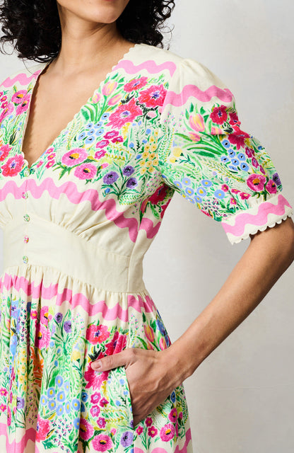 Hope & Ivy - The Larysa - Floral tea dress