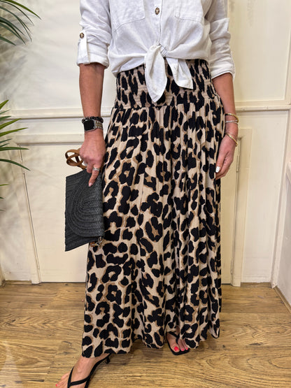 HAYLO - Leopard print palazzo trousers