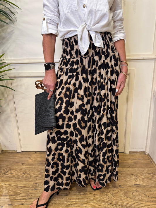 HAYLO - Leopard print palazzo trousers