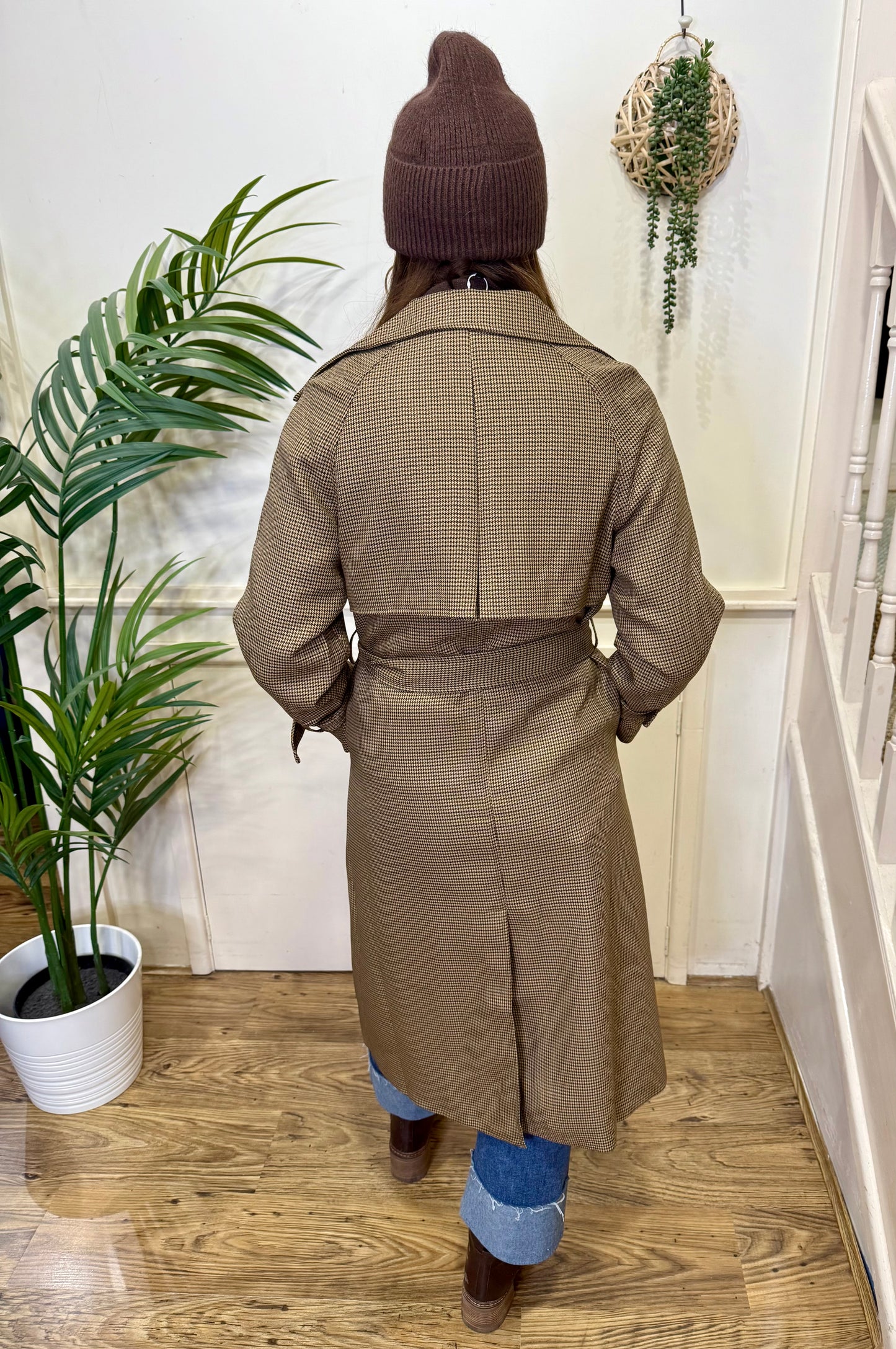 NICHOLA - Checked trench coat