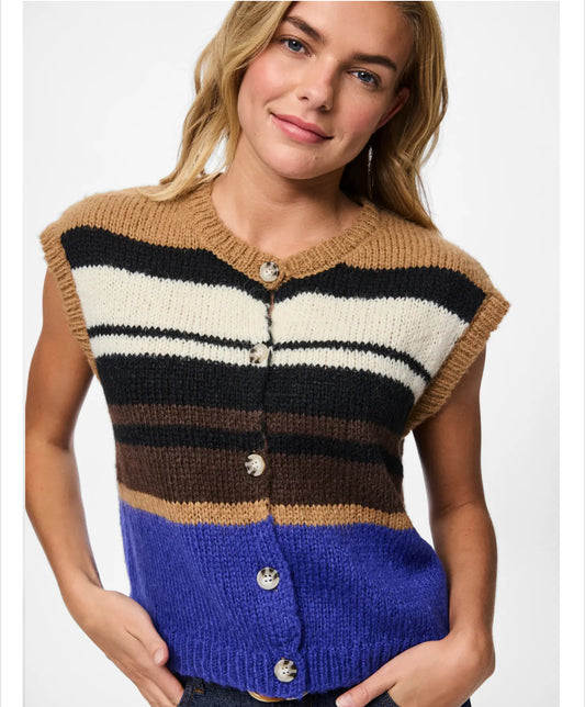 Pieces - JIDA - Stripe knitted tank top