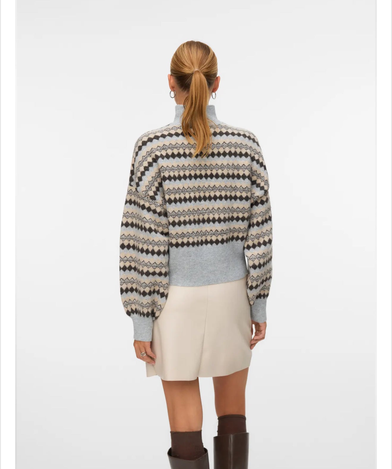 Vero Moda - GAIVA - Printed high neck knitted jumper