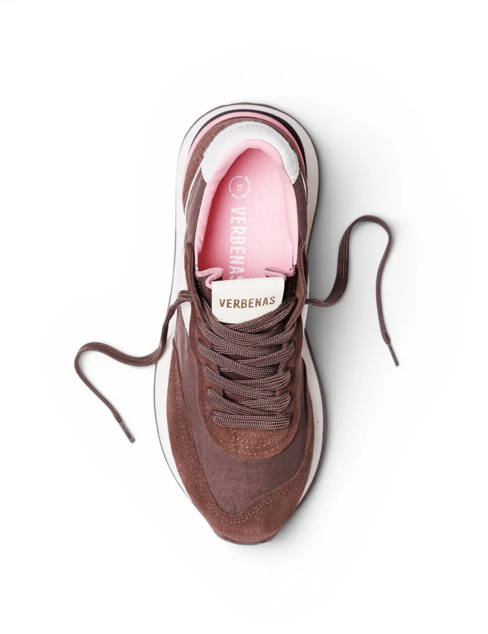 VERBENAS Footwear - CLODETTE - Pink trim trainer