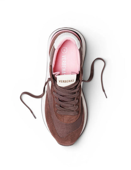 VERBENAS Footwear - CLODETTE - Pink trim trainer