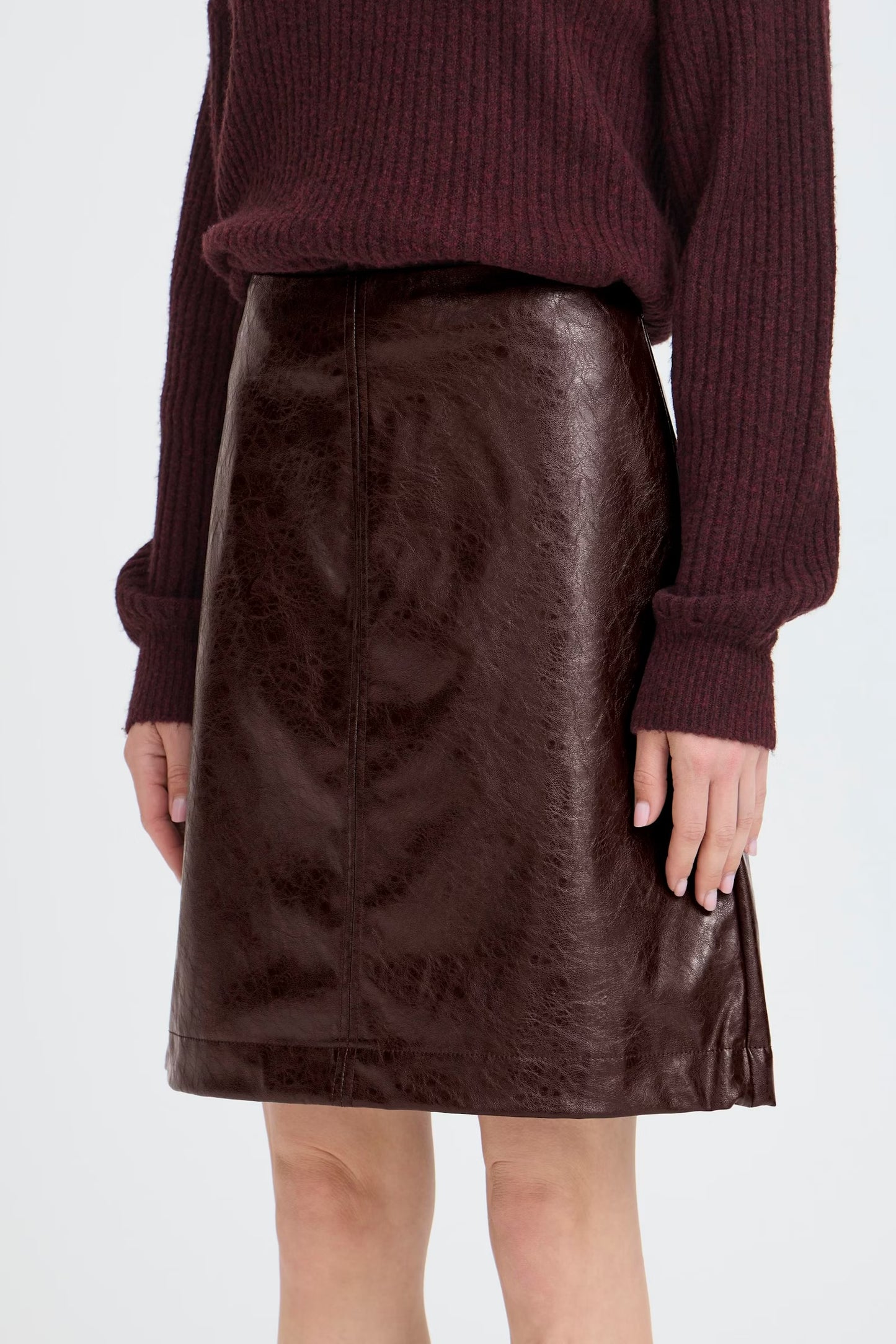 B.Young - DAINA - Faux leather skirt