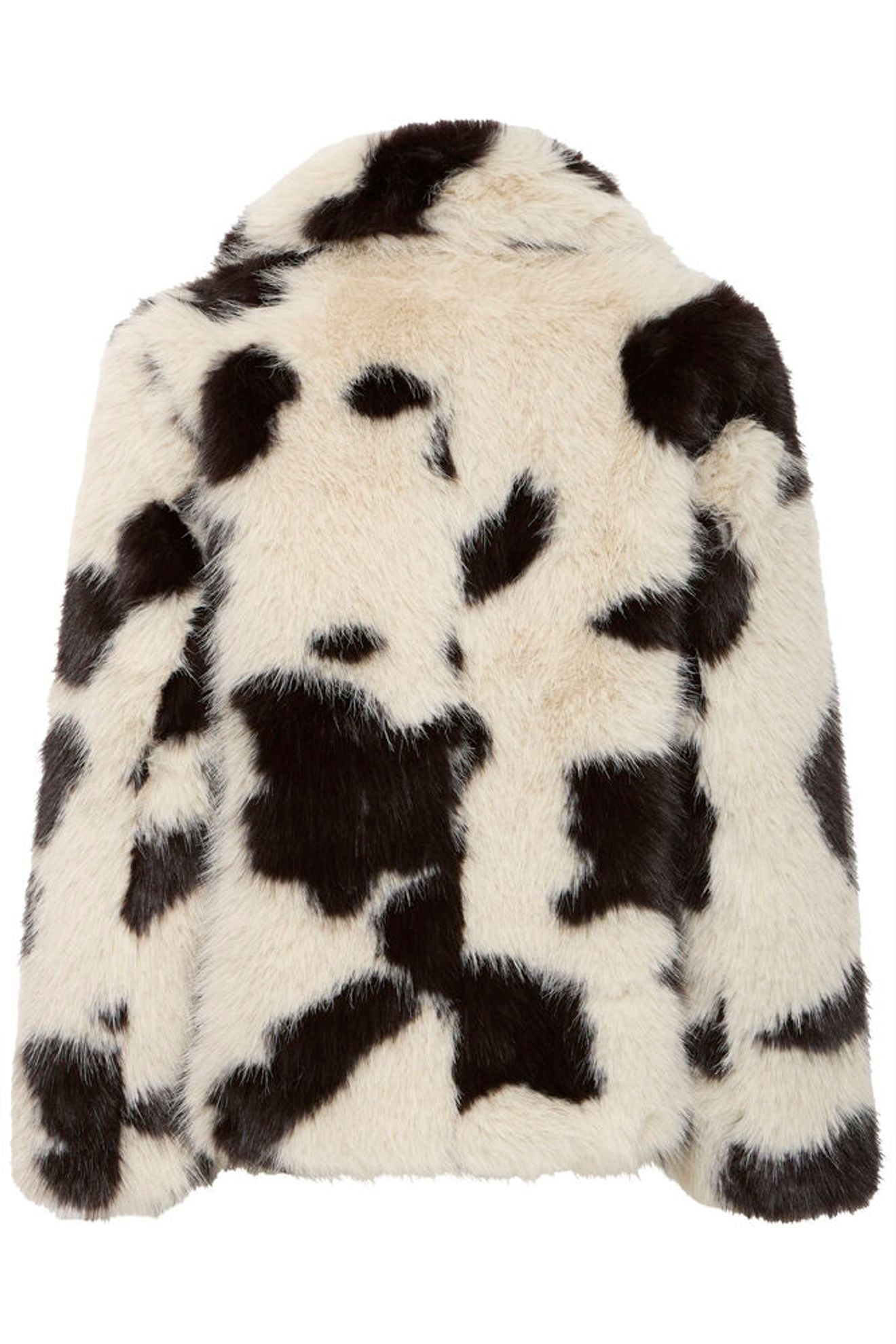 B.Young - BEMIO - Faux fur cow print coat
