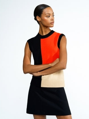 French Connection - 78ZBT - Varli Colour Block Knit Vest Top