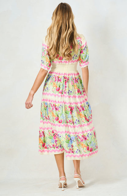 Hope & Ivy - The Larysa - Floral tea dress
