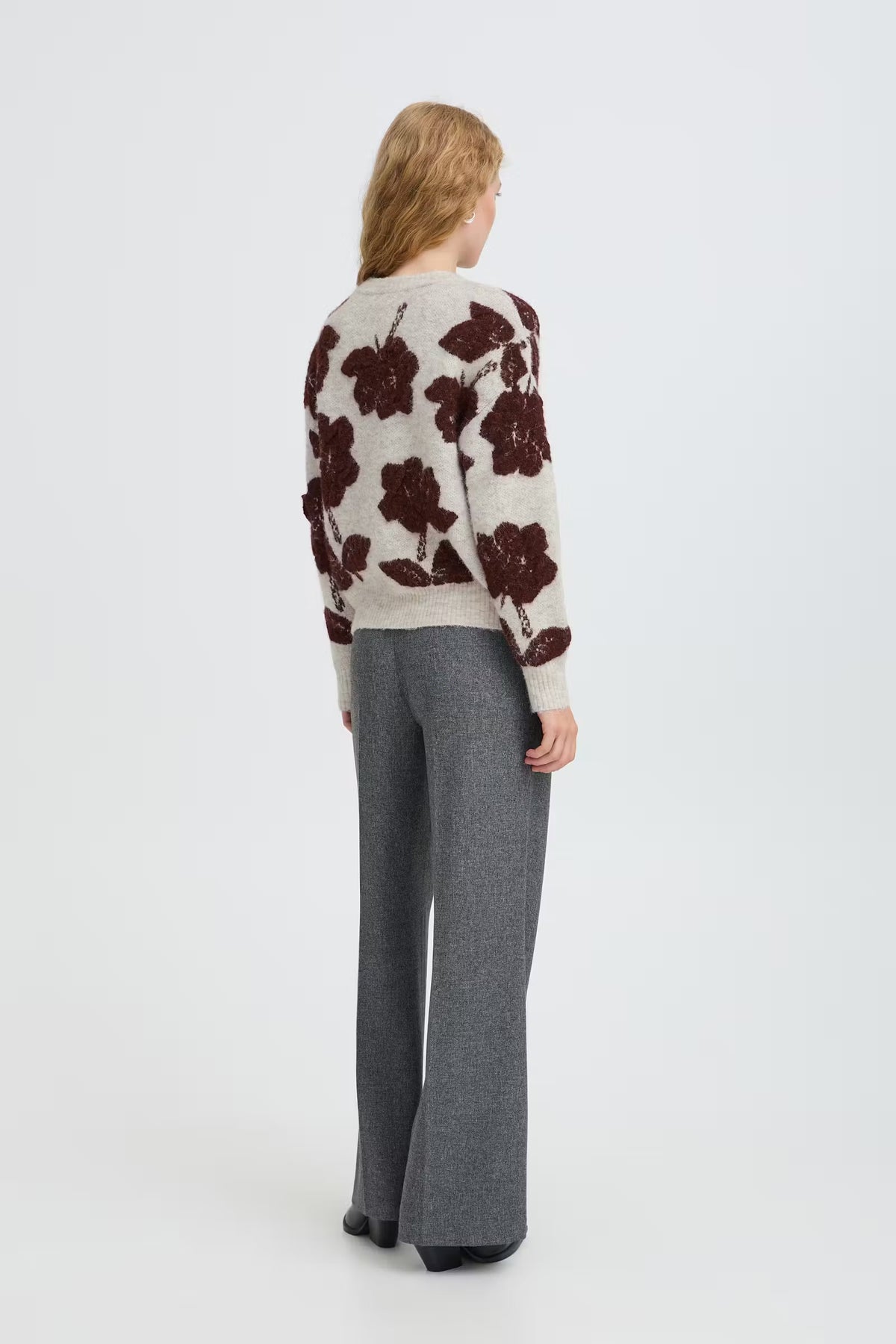 B.Young - MANDA - Flower print knitted jumper