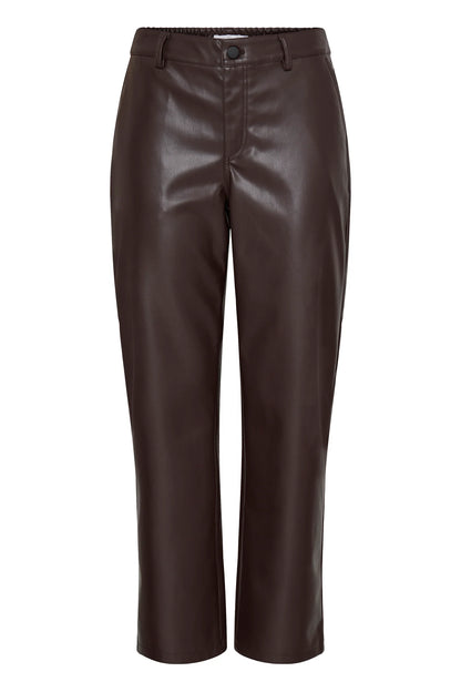 B.Young - DAJA - Faux leather ankle length trousers
