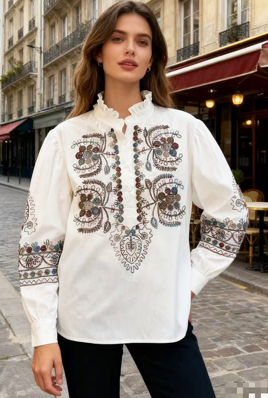 JAIDA - Embroidered detail blouse