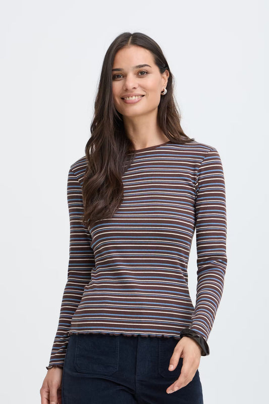 B.Young - TONE - Long sleeve stripe t.shirt