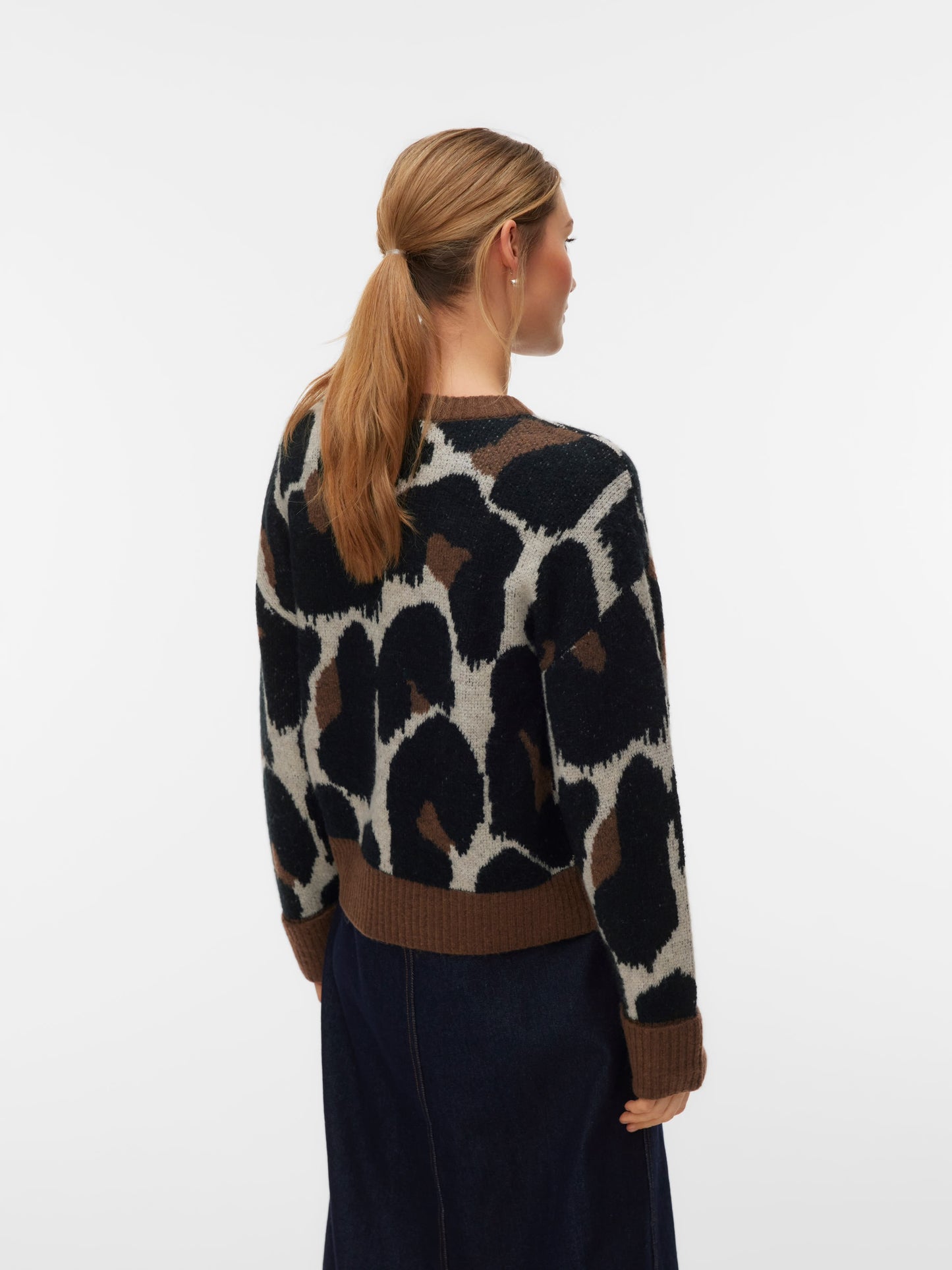 Vero Moda - LEONIE - Animal print chunky knit