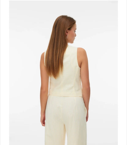 Vero Moda - PIRA - Lemon Pinstripe waistcoat