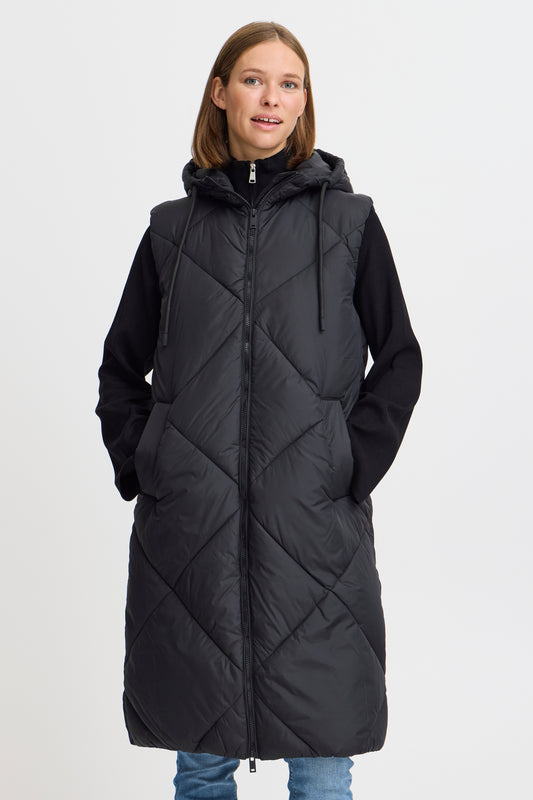 B.Young - BOMINA - Hooded gilet - Black image 0