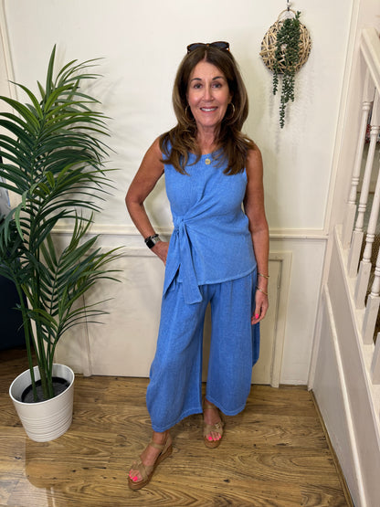 HAZEL - Soft linen mix barrel trousers